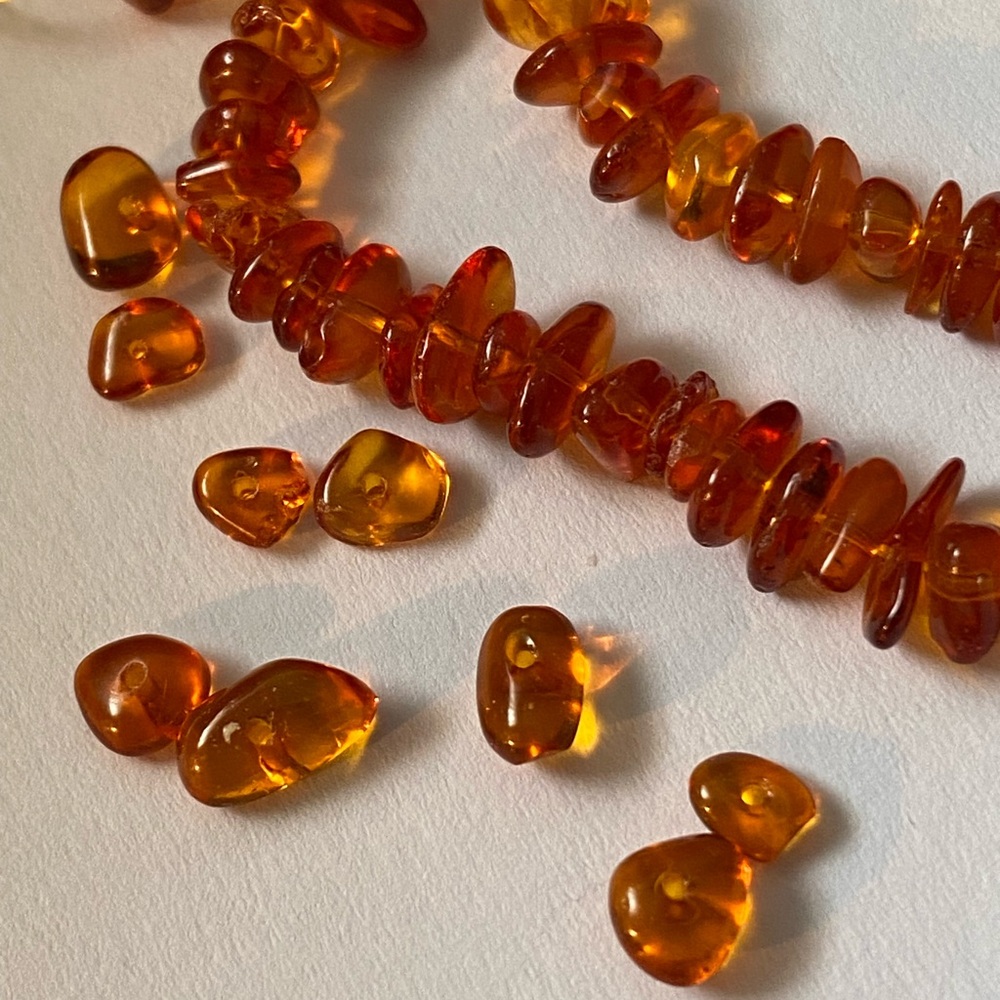 Vintage Amber Bead Necklace